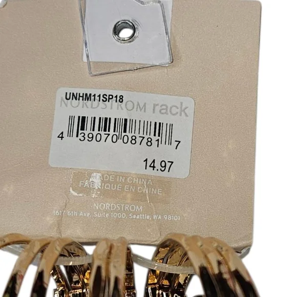 14th & Union Gold-Tone Hammered Cuff Bracelet, 2.5" Wide, NWT - Picture 7 of 7